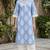 Blue  pure cotton printed kurti for women