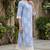 Blue  pure cotton printed kurti for women