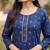 Blue  pure cotton printed kurti for women