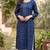 Blue  pure cotton printed kurti for women