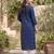 Blue  pure cotton printed kurti for women