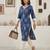 Blue  pure cotton printed kurti for women