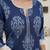 Blue  pure cotton printed kurti for women