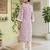 Purple  pure cotton printed kurti for women