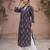 Purple  pure cotton printed kurti for women