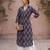 Purple  pure cotton printed kurti for women