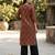 Brown  pure cotton printed kurti for women