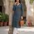 Blue  pure cotton printed kurti for women