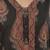 Black  pure cotton printed kurti for women