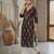 Black  pure cotton printed kurti for women