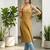 Mustard  pure cotton printed kurti for women