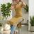 Mustard  pure cotton printed kurti for women