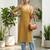 Mustard  pure cotton printed kurti for women