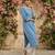Blue  pure cotton printed kurti for women
