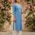 Blue  pure cotton printed kurti for women