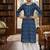 Blue  pure cotton printed kurti for women