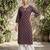 Purple  pure cotton printed kurti for women