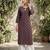 Purple  pure cotton printed kurti for women