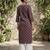 Purple  pure cotton printed kurti for women