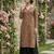 Brown  pure cotton printed kurti for women
