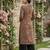 Brown  pure cotton printed kurti for women