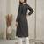 Black  pure cotton printed kurti for women
