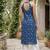 Blue  pure cotton printed kurti for women