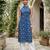 Blue  pure cotton printed kurti for women