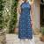 Blue  pure cotton printed kurti for women