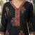 Black  pure cotton printed kurti for women