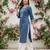 Blue  pure cotton printed kurti for women