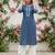 Blue  pure cotton printed kurti for women