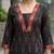 Black  pure cotton printed kurti for women
