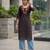 Black  pure cotton printed kurti for women