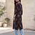 Black  pure cotton printed kurti for women