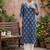 Blue  pure cotton printed kurti for women