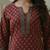 Maroon  pure cotton printed kurti for women