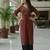 Maroon  pure cotton printed kurti for women
