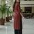 Maroon  pure cotton printed kurti for women