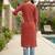 Red  pure cotton printed kurti for women