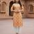 Orange  pure cotton printed kurti for women