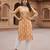 Orange  pure cotton printed kurti for women