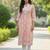 Peach  pure cotton printed kurti for women