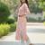 Peach  pure cotton printed kurti for women