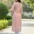 Peach  pure cotton printed kurti for women