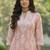 Peach  pure cotton printed kurti for women