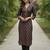 Black  pure cotton printed kurti for women
