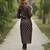 Black  pure cotton printed kurti for women