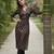 Black  pure cotton printed kurti for women