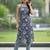 Blue  pure cotton printed kurti for women